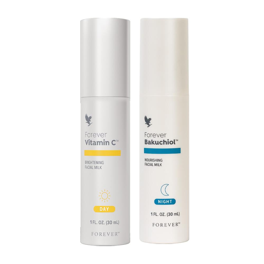 پک تخصصی روشن‌کننده و ضدپیری پوست فوراور | Forever Vitamin C™ & Forever Bakuchiol™ Duo (Item #701) - تصویر 1